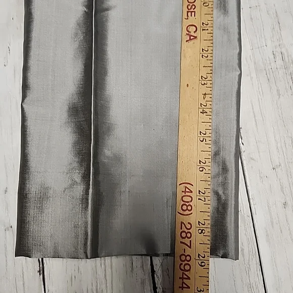 J.S. Thai 100% Silk Womens 2-Piece Set Handmade Plaid Shirt & Pants Silver Sz P - Picture 12 of 15